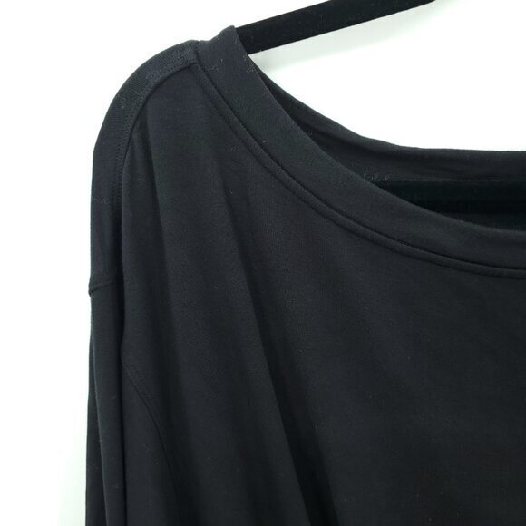 Lululemon Pleated Modal Fleece Pullover Sweatshirt Black 8/M - Picture 6 of 15